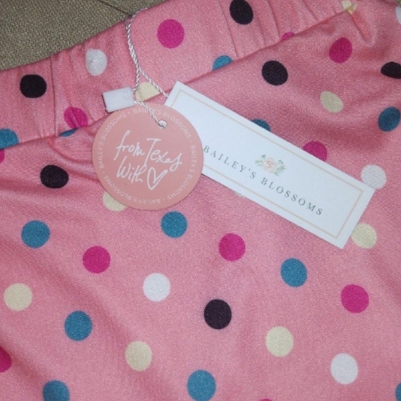 Polka Dot Kids Shorts - Pink - Picture 3 of 4